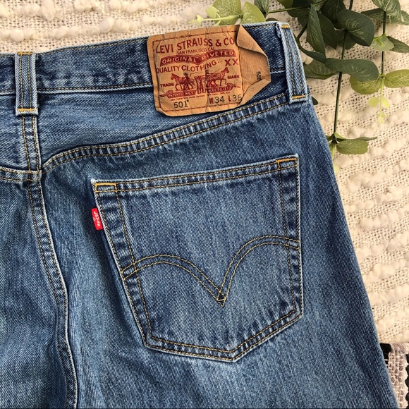 Levi’s 501 button fly red tab straight leg jeans - Picture 10 of 11